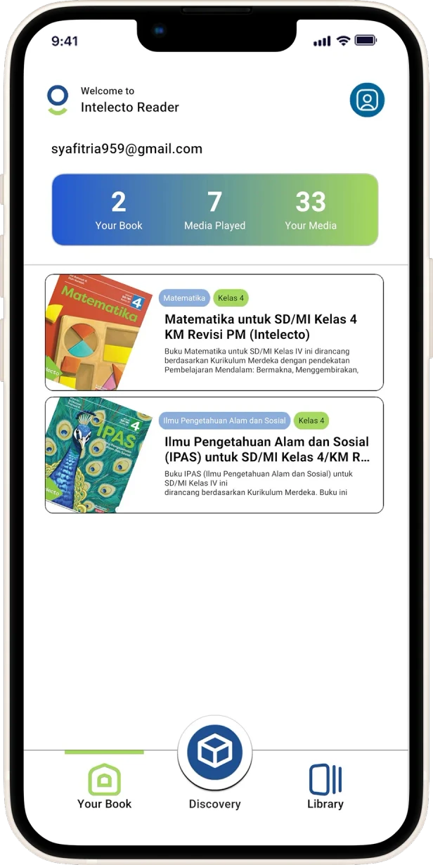 Intelecto Reader pada ponsel
